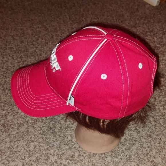 Snap Fitness 24-7 Thick Embroidered Baseball Snap-on Red White Hat Autographed - Picture 4 of 9